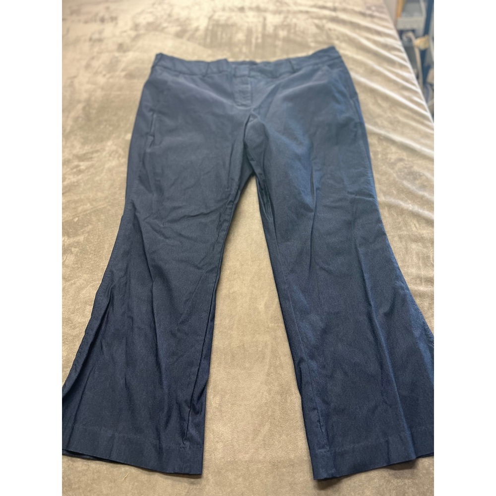 Lane Bryant Navy Blue Dress Pants Size 22 Short Straight Leg Stretch Trousers
